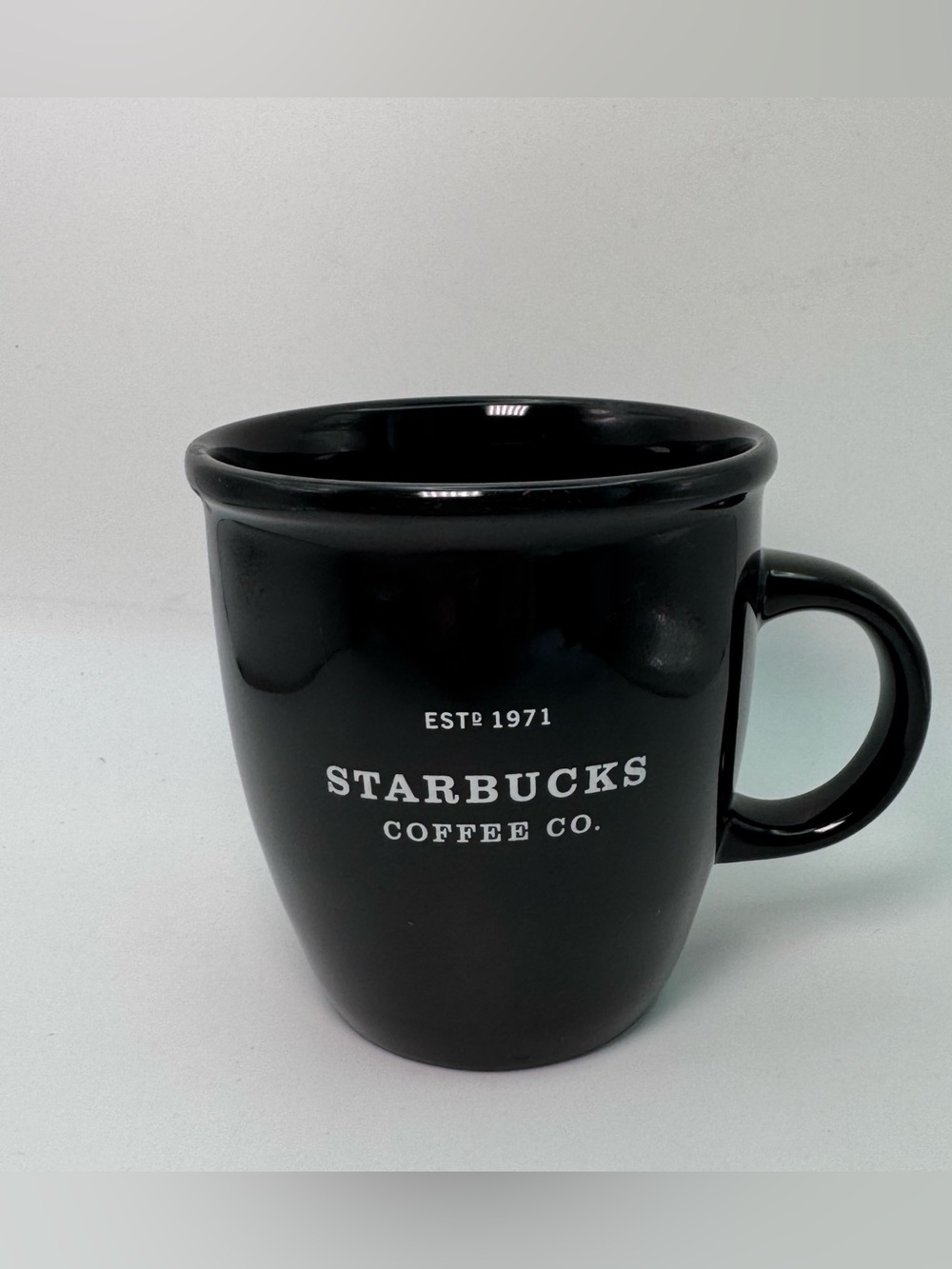 Starbucks Barista Black Coffee Mug 2002 Ceramic Cup Est 1971 Logo